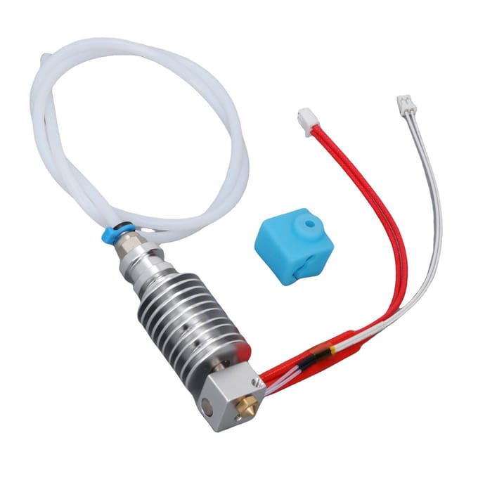 3D Printer Hotend Kit 0,4 mm Mondstuk met Siliconen Cover Gemonteerde Hotend Kit Vervanging voor white