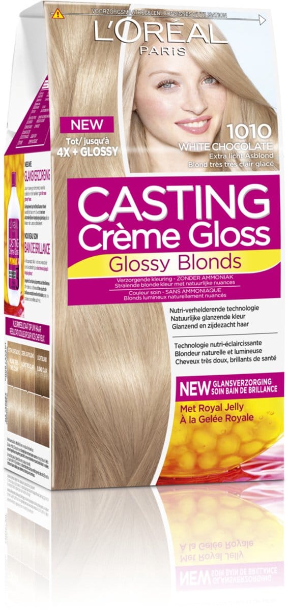 L'Oréal Paris Casting Crème Gloss Extra Licht Asblond 1010 - Semi-permanente Haarkleuring Zonder Ammoniak