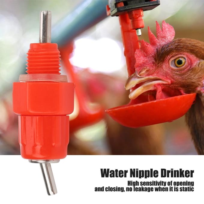 20 stks Automatische Water Drinknippels Schroef in Type Kip Eend Vee Drinken Feeder red
