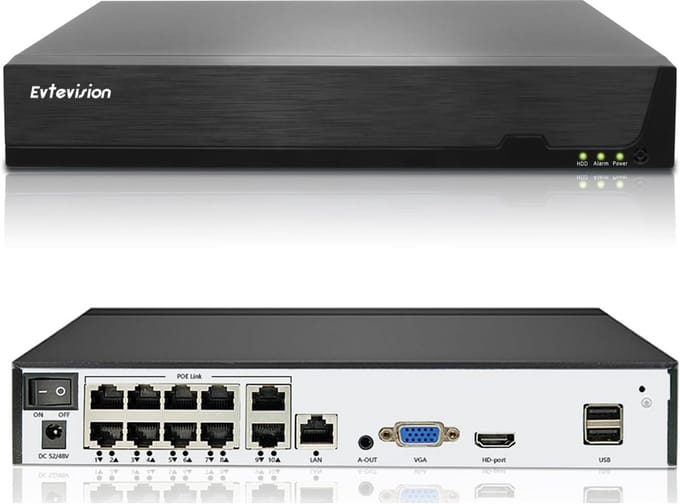 10-kanaals 4K NVR bewakingssysteem recorder zonder merk