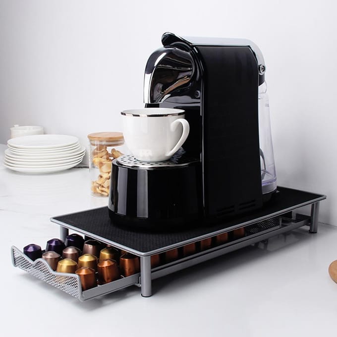 Koffiecapsulehouder Rek Lade Koffiedoos Multifunctionele Koffiecapsule Standaard zwart