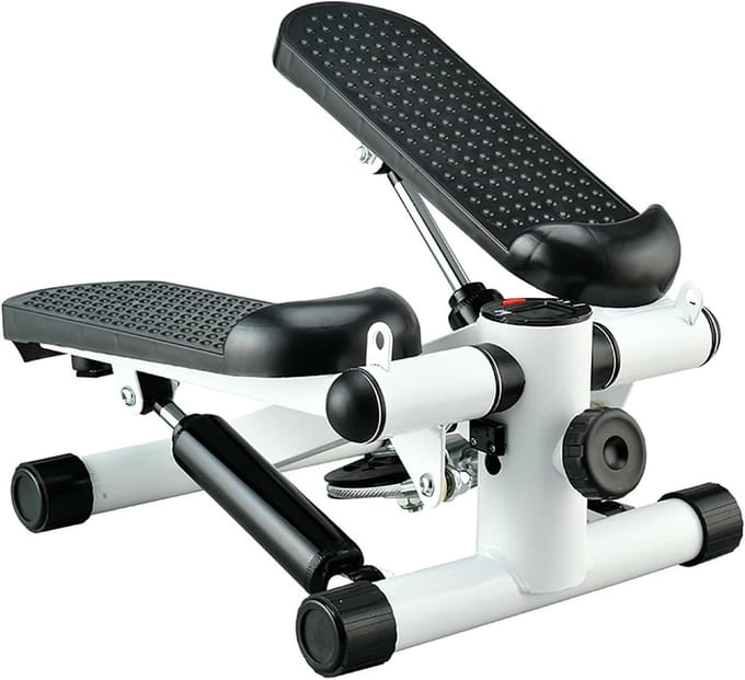 Mini Stepper - Hometrainer Beenmachine - Thuis Fitness - Stil Ontwerp - 40 x 30 x 20 cm - Wit