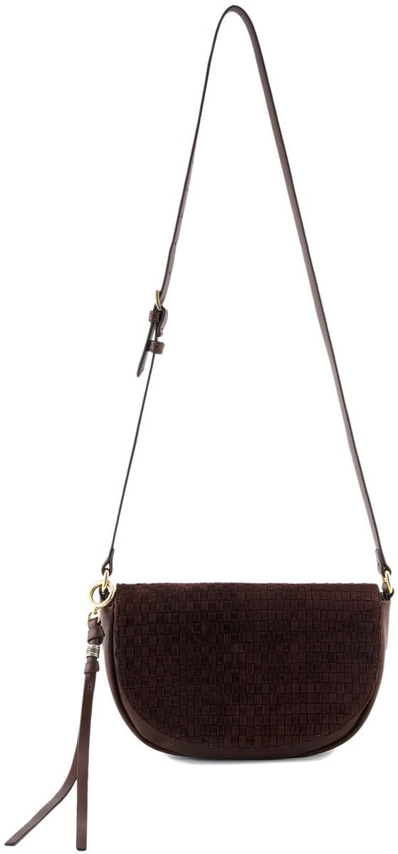 FREDsBRUDER schoudertas Weave Harmony Saddle Bag Dark Chocolate donkerbruin