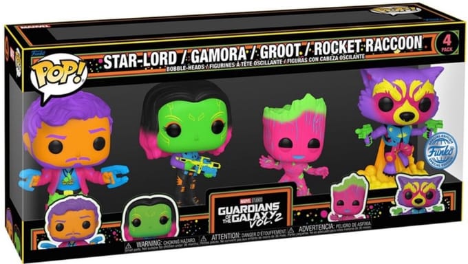 gardiens de la Galaxie: Volume 2 US Ex Blacklight Pop! paquet de 4