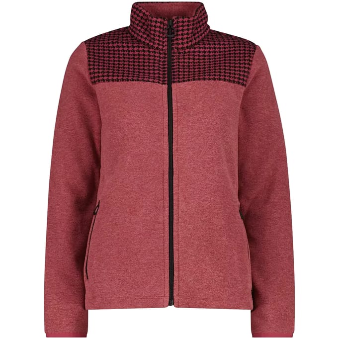 Dames fleece sweatshirt met rits en print CMP