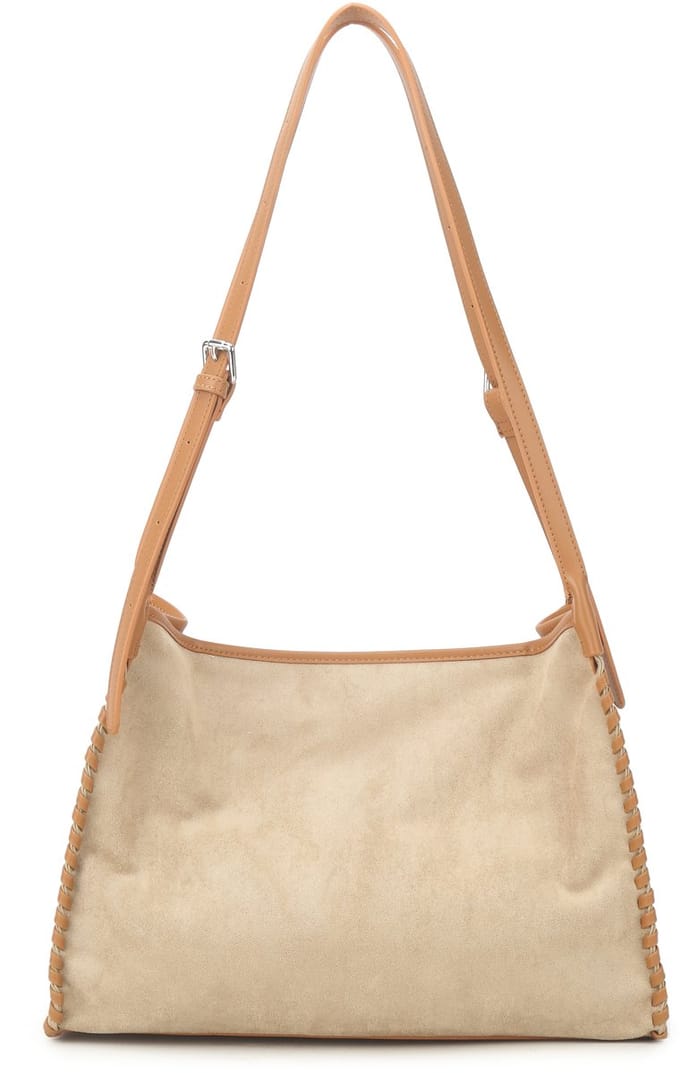 Giuliano kunstlederen suede schoudertas Mirren - Dames - Beige