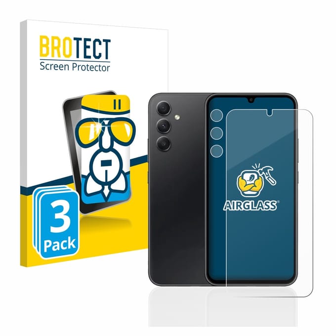 Screenprotector 3 Stuks voor Samsung Galaxy A34 5G (Voor+Camera) Beschermglas transparant