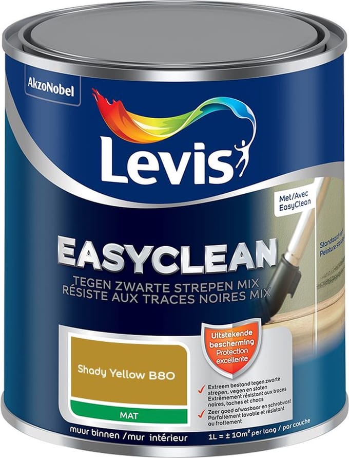 Levis - Easyclean Tegen Zwarte Strepen Mix - Shady Yellow B80 - Mengverf - 1 L