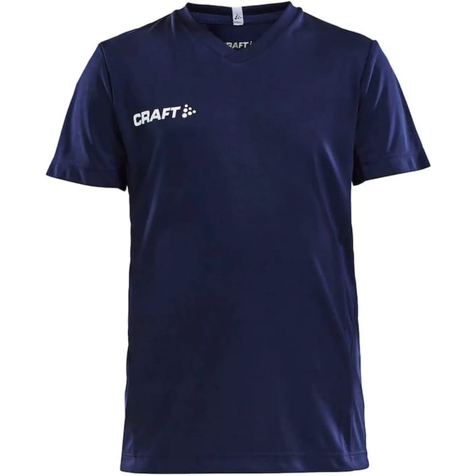 Craft Squad Jersey Solid SS Shirt Junior  Sportshirt - Maat 146  - Unisex - blauw/wit Maat 146/152