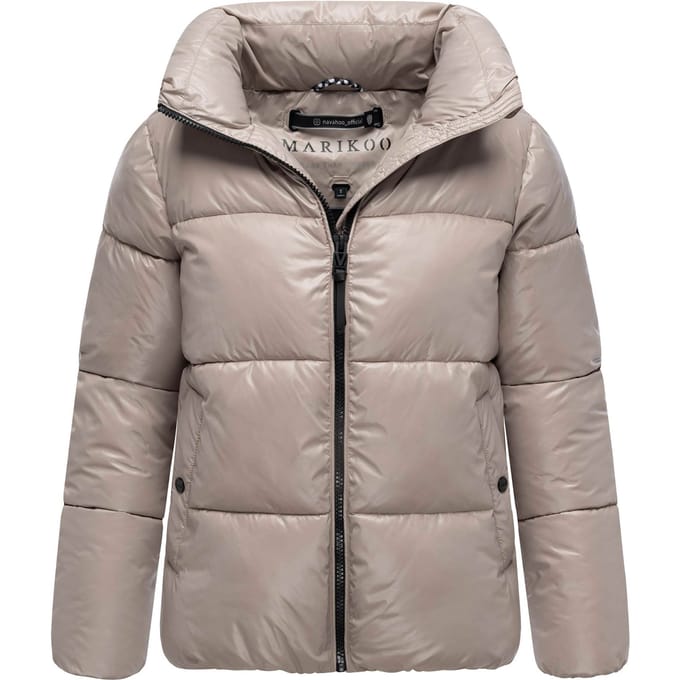 Marikoo dames winterjas Hazalee in puffer-stijl met glanzende look