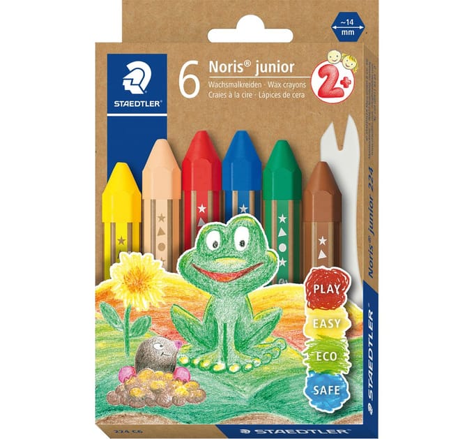 Staedtler Noris Junior waskrijt, etui van 6 stuks