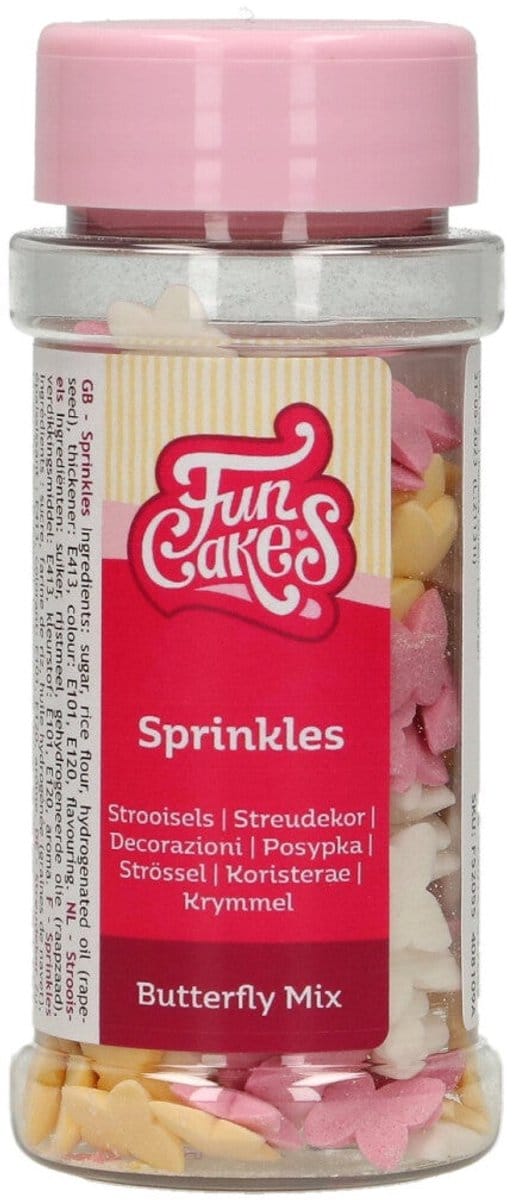 FunCakes Suikerdecoraties - Vlinders Mix - 50g - Eetbare Taartdecoratie