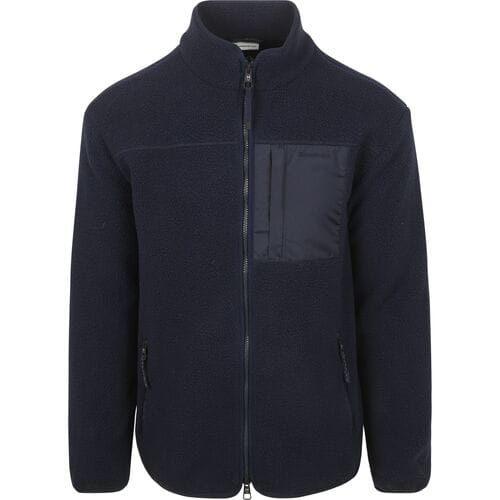 KnowledgeCotton Apparel Vest Fleece Donkerblauw (navy) - Maat L - Heren