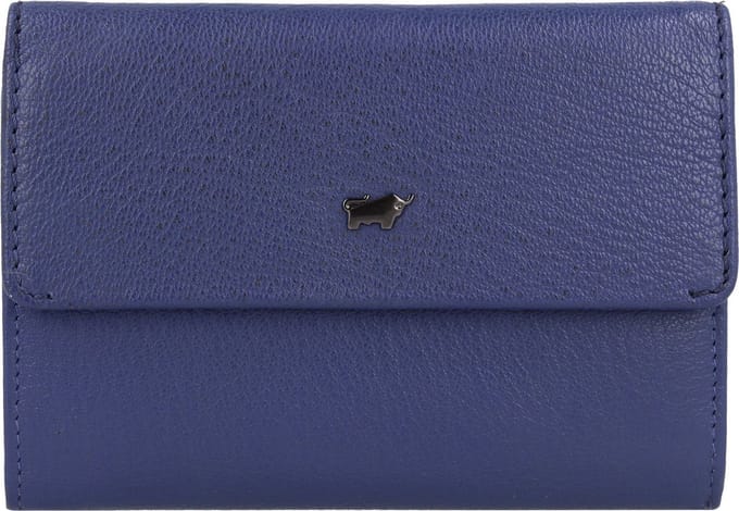 Braun Büffel Leren Portemonnee Anna RFID 15CS Zip Wallet Saphir Blauw