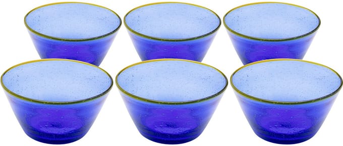 Kommen Bubbles blauw (6/set) Kare Design