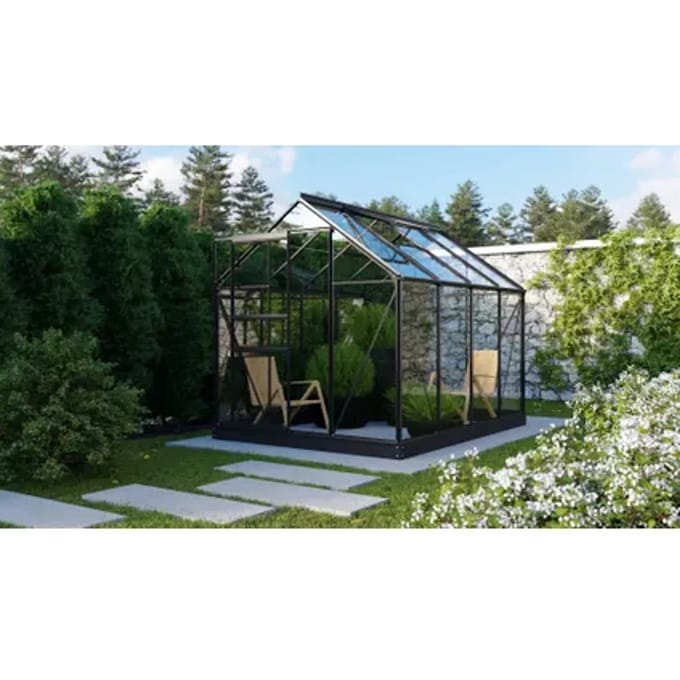 Vitavia Tuinkas Planet 5000 - Veiligheidsglas 3mm - Zwart - 195x257x207cm