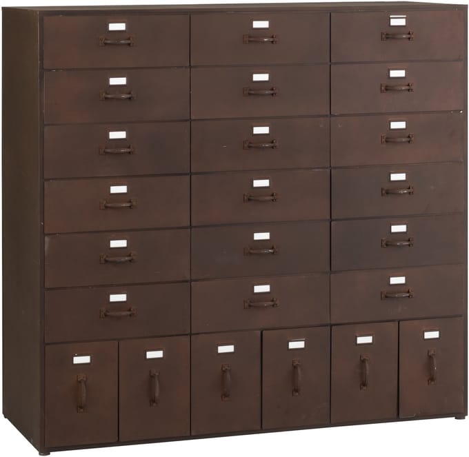 J-Line kast Bade - ijzer - roestbruin