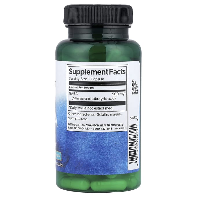 Gaba, 500Mg, 100 Capsules