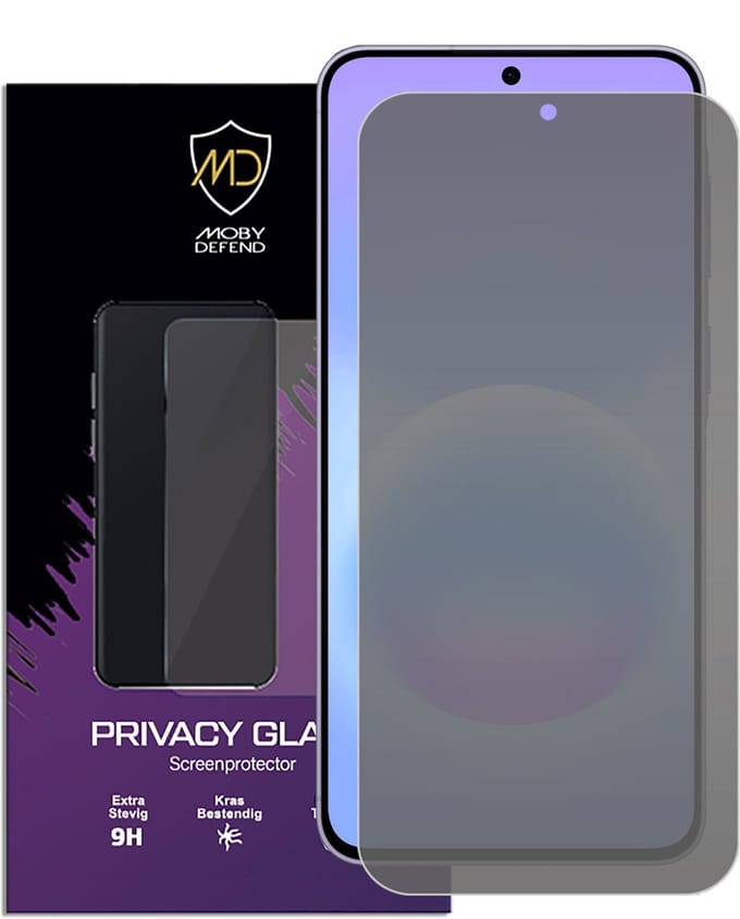 MobyDefend Screenprotector - Geschikt voor Samsung Galaxy A57 - HD Privacy Glass Screensaver