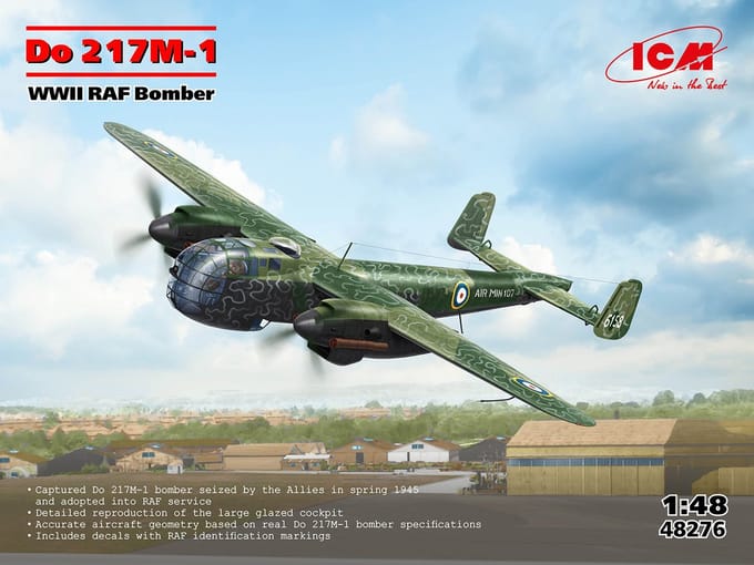 ICM Modelbouwpakket Vliegtuigen - 48276 Dornier Do 217M-1 - WWII RAF Bommenwerper - Propellervliegtuig Plastic - 1:48 - Modelbouw