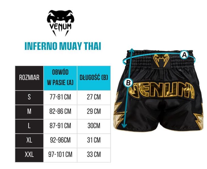 Venum Inferno Muay Thai Shorts Antraciet Rood - M