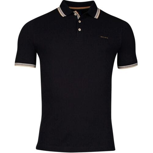 Baileys Polo Solid Color Piqué Fine Tipping Details Navy / male