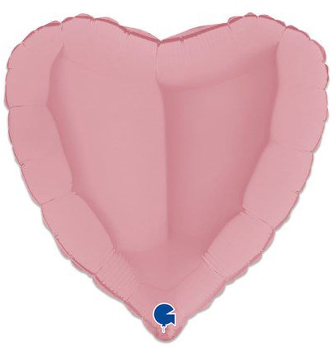 Folieballon Hart Mat - Roze - 45 cm - Helium- en Luchtvulling