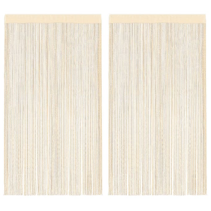 vidaXL - Draadgordijnen - 100x250 - cm - crème - 2 - st