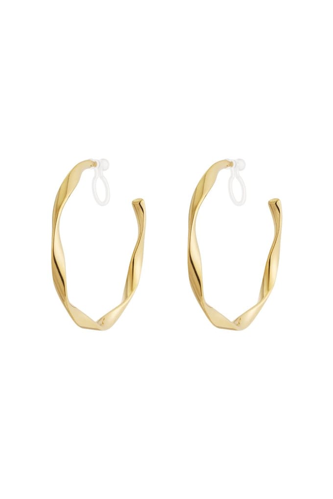 Twist Hoops Clip Oorbellen - Verkleurt Niet - Cadeau