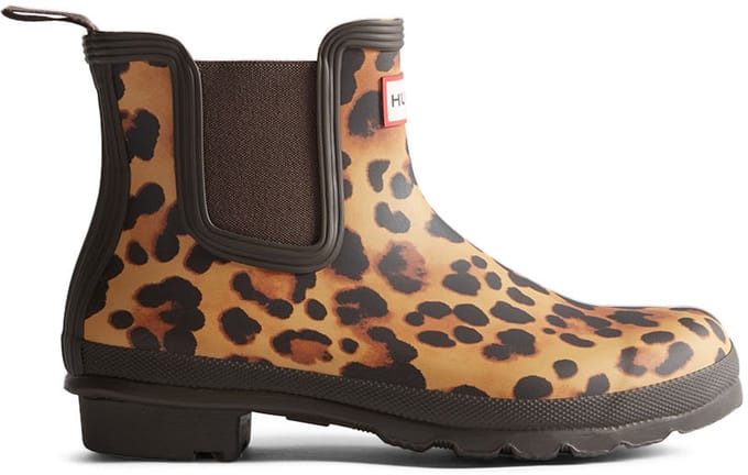 Hunter - Women's Original Chelsea Leopard Boots Leopard Print/Chocolate Brown - Maat 37