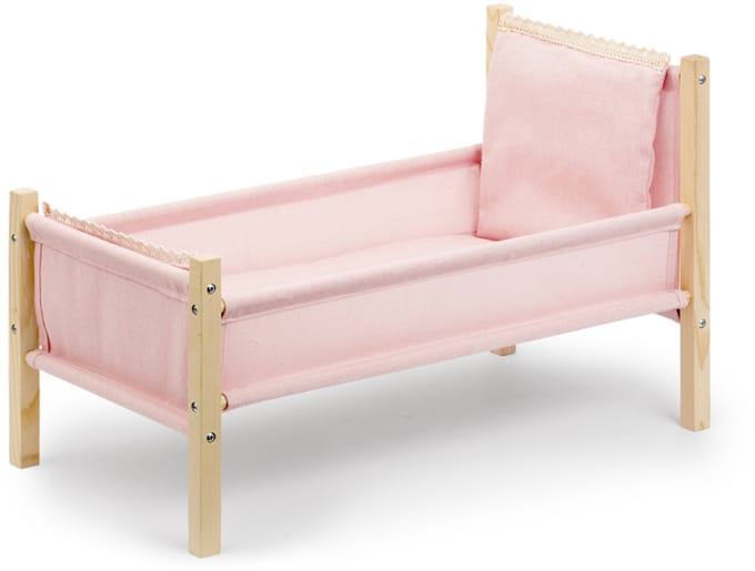 Houten Poppenbed Roze