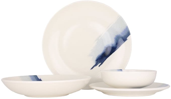 Bonna Serviesset - Blue Wave - 24 delig - 6 persoons - Porselein