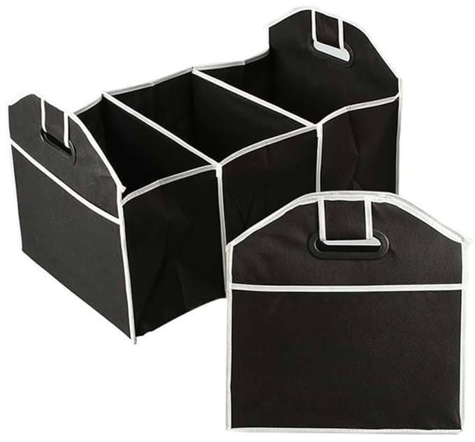 Dailygoods - CHENGZI Auto Koffer Compartimentele Organizer Met 3 Compartimenten Multifunctionele Auto Organizer Draagbare Opvouwbare Kofferbak Organizer