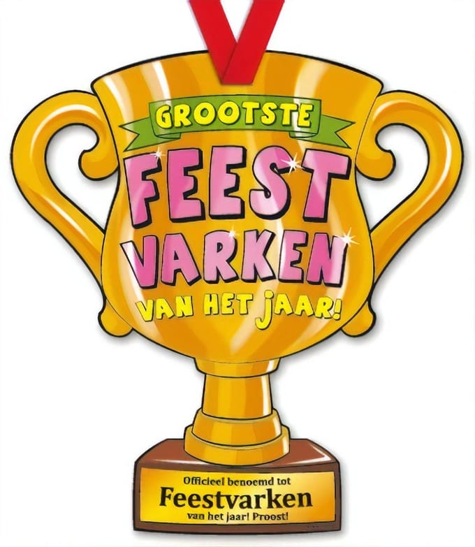 Paper Dreams | Kartonnen Trofee | Grootste feestvarken van het jaar!