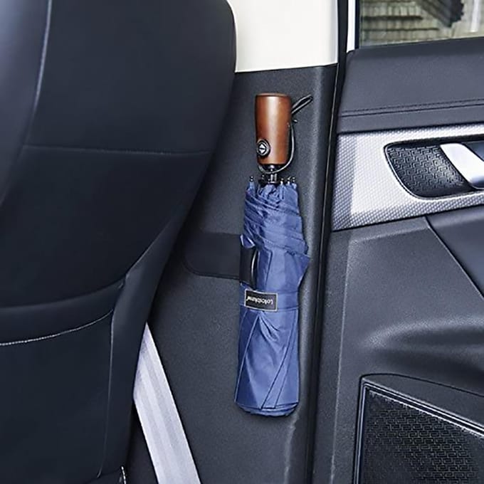 Zwarte Plastic Zelfklevende Parapluhouder Auto Opbergrek Hanger Huis Wandhaak black