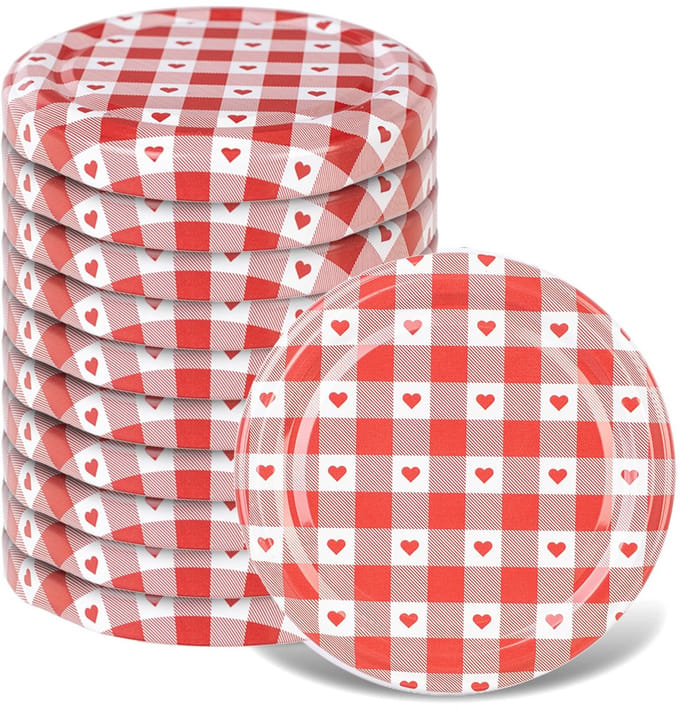 KADAX Deksel fi66 pakket 10st hart ruit/wit