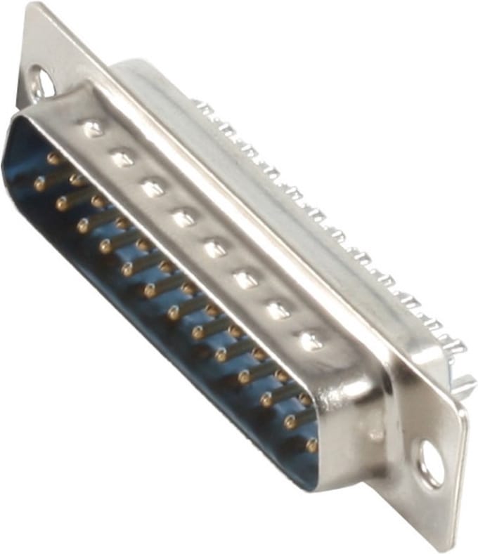 Seriële RS232 connector 25-pins SUB-D (m) / solderen