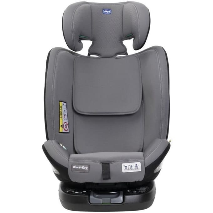 Siège-auto - CHICCO - UNICO EVO - Groupe 0/1/2/3 - I-Size - Inclinable - Réducteur - Grey Black noir