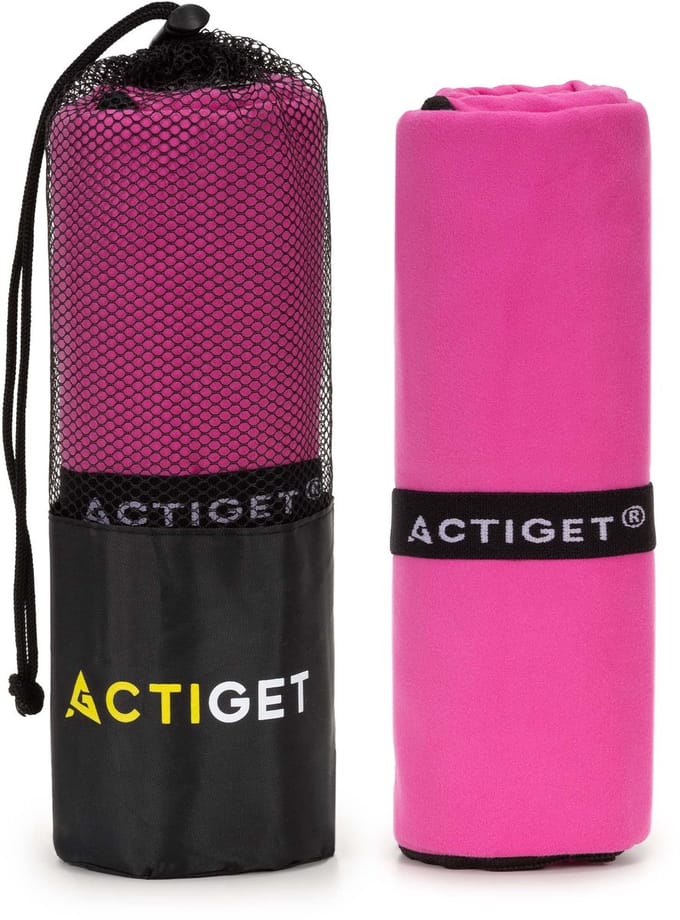 Actiget® Strandlaken | Badlaken | Sneldrogend | Strandhanddoek | Microvezel | 180x100 cm | Roze