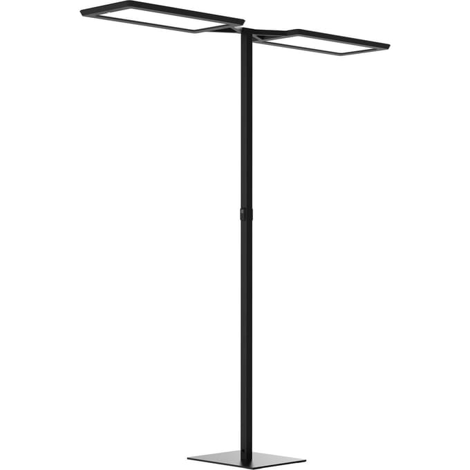 Waldmann LED vloerlamp Yara.double CCT, BT, PIR, zwart