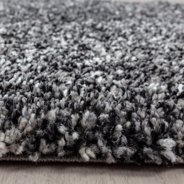 Rainbow Soft Shaggy Hoogpolig Vloerkleed Antraciet- 60x110 CM