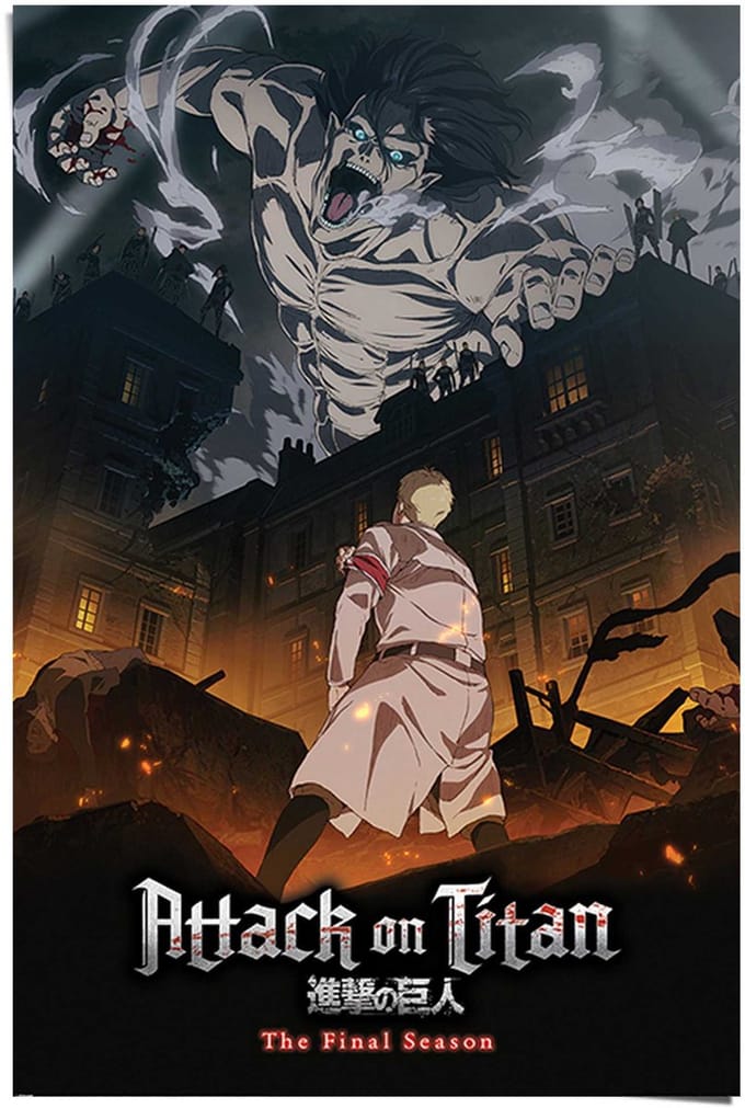 Poster Attack on Titan S4 - eren onslaught - 91,5 x 61 - Papier - REINDERS