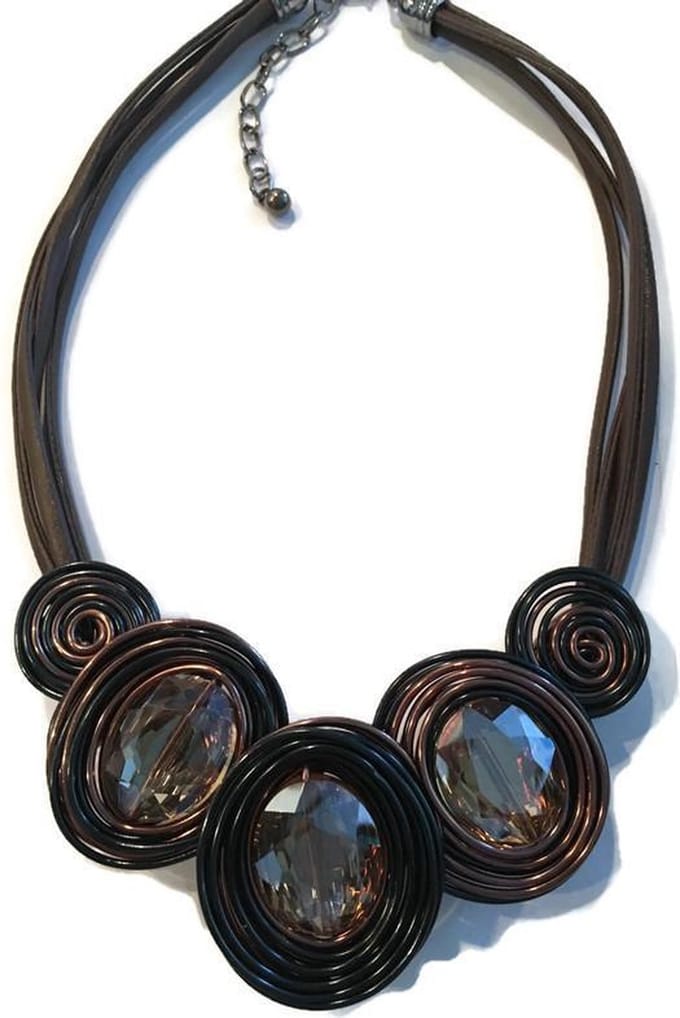 Petra's Sieradenwereld - Aluminiumketting bruin zwart