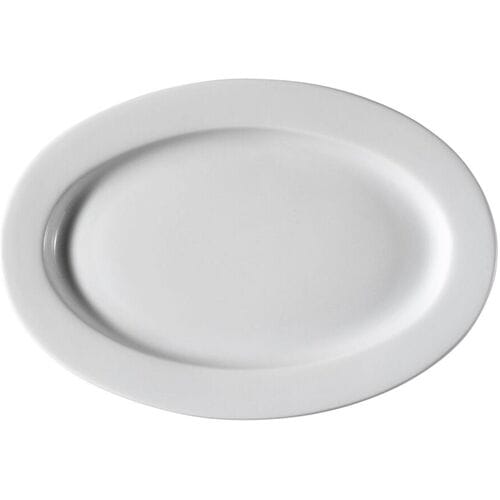 GGM Gastro (24 Stück) PERA Weiß - Teller/Dönerteller - oval - Länge: 280mm - Weiß Wit