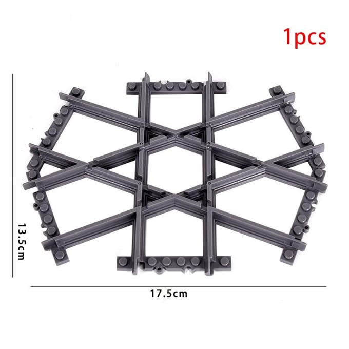 MOC Stads Trein Rails Flexibele Rails Vertakte Rechte Gebogen Rails Wissel Bouwstenen DIY Creatieve Speelgoedjes voor Kinderen