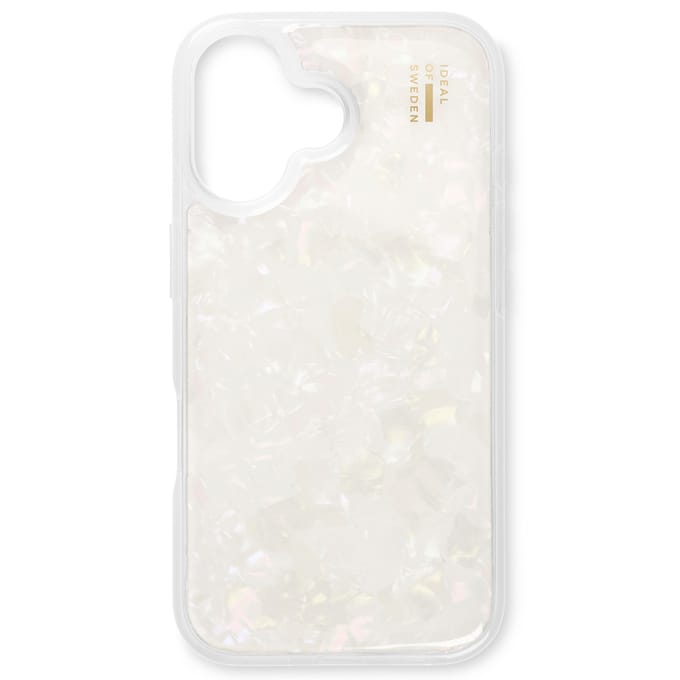 iDeal of Sweden Pearlized Case geschikt voor Apple iPhone 16 - Wit