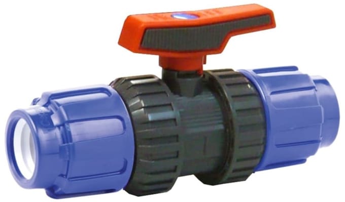 PE Koppeling 25mm met Kogelkraan - Drinkwater Geschikt