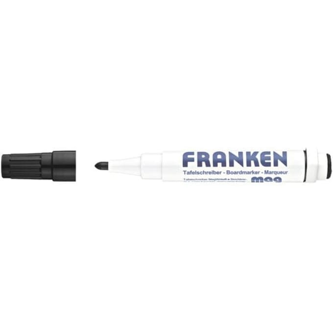 Franken MagWrite, 1 stuk(s), Zwart, Kogelpunt, Zwart, Wit, Rond, 1 mm