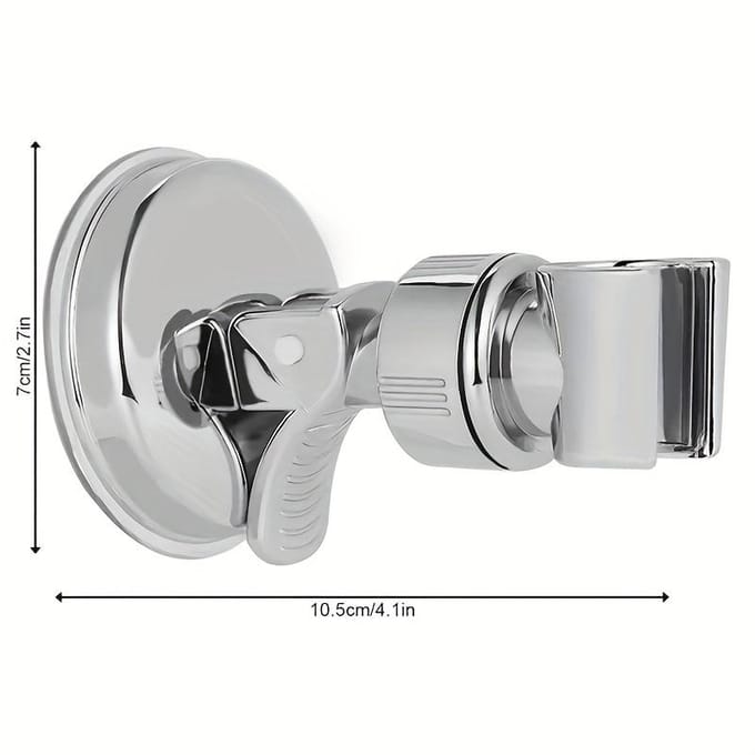 Douchehouder, 360° Verstelbare Zelfklevende Douchekop Standhouder Zuignap Houder Badkamer Accessoires gray
