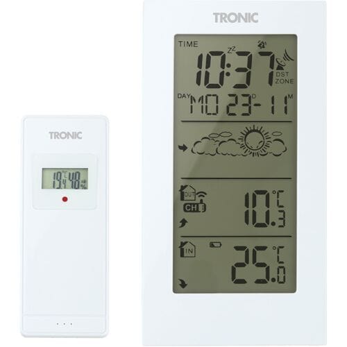 TRONIC Weerstation met buitensensor (Wit)